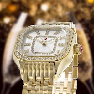 Champagne nights, diamond dials, and a watch that lives for the thrill. Meet the Michele Meggie Diamond, where glamour never checks the time.  