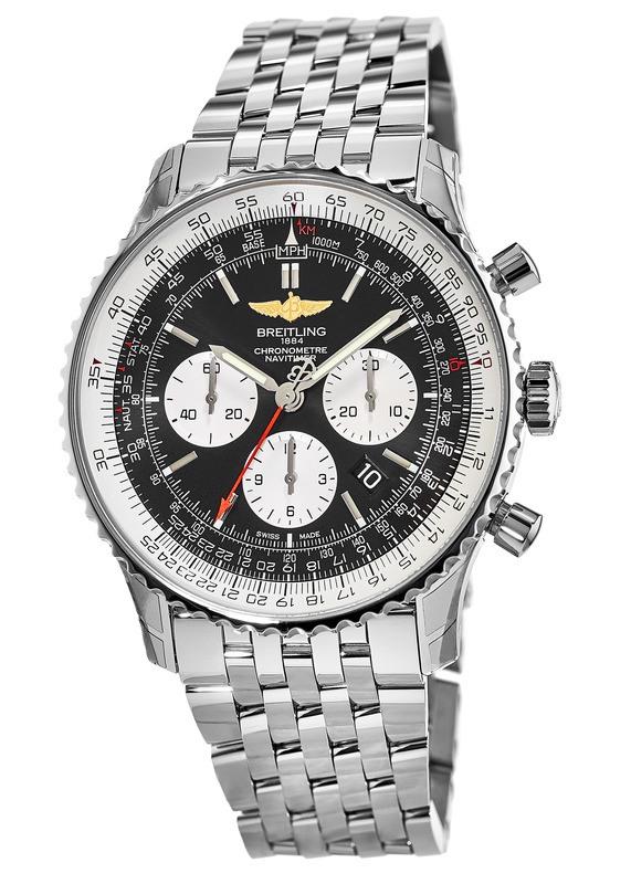 Breitling Ab012721 Bd09 453a Navitimer 01 46mm Men S Watch Breitling Navitimer 01 46mm Black Chronograph Dial Automatic Steel Men S Watch Ab012721 Bd09
